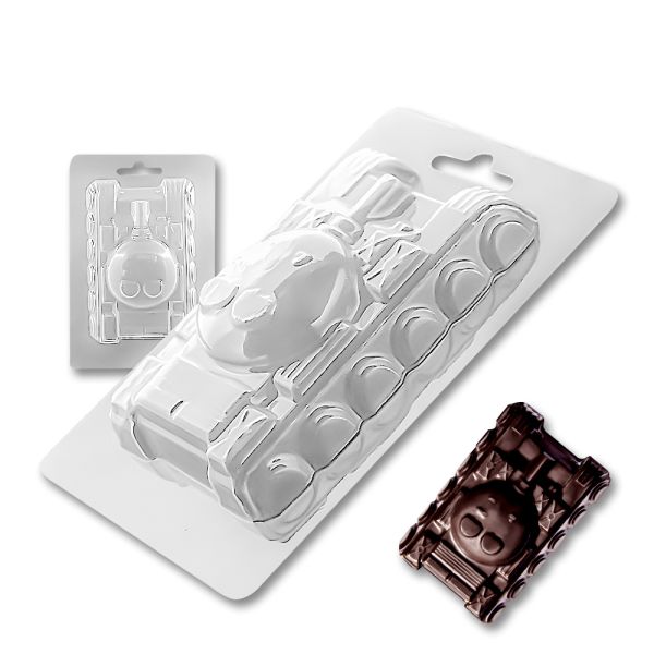 Plastic chocolate mould Tank, A-00002