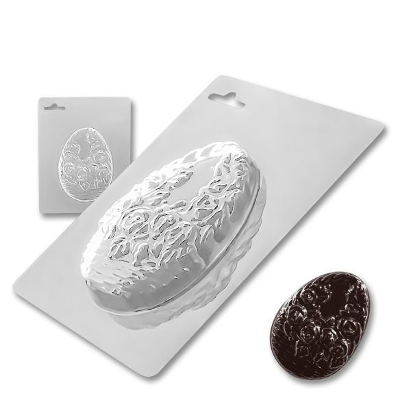 Plastic chocolate mould Easter Basket of flowers, A-00013