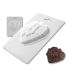 Plastic chocolate mould Heart with a bow, A-00022