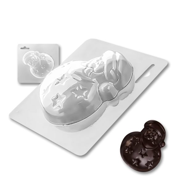 Plastic chocolate mould Santa Claus - tree topper, A-00036