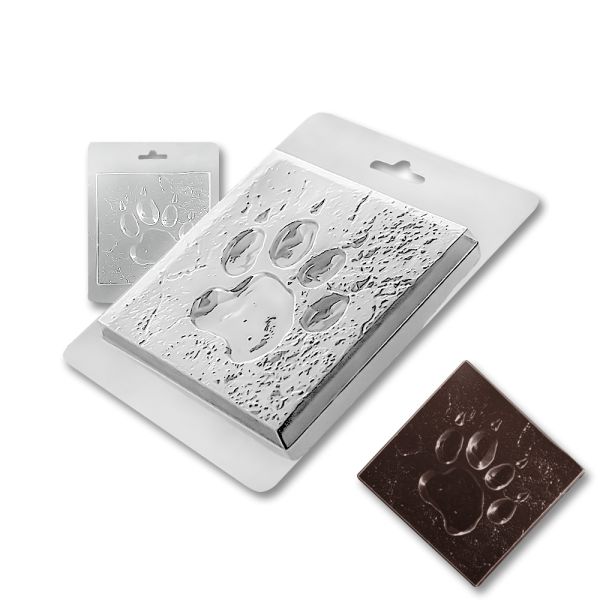 Plastic chocolate mould Lion's footprint, A-00050