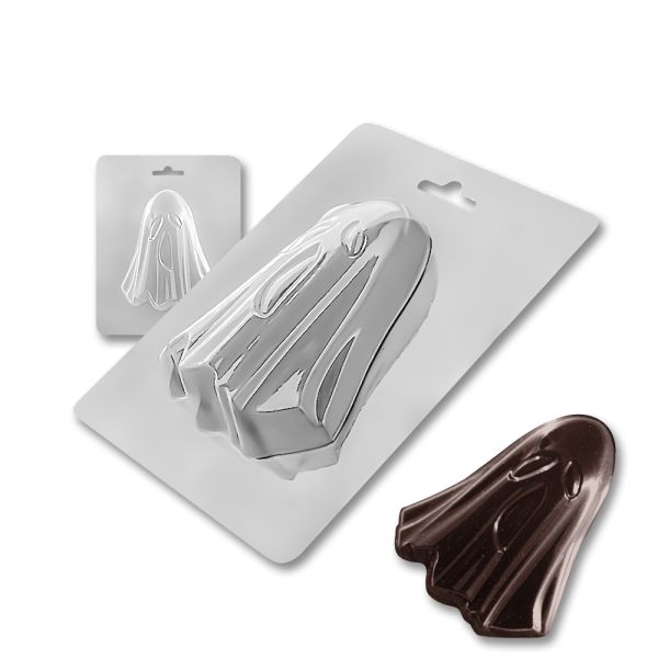 Plastic chocolate mould Halloween ghost, A-00060