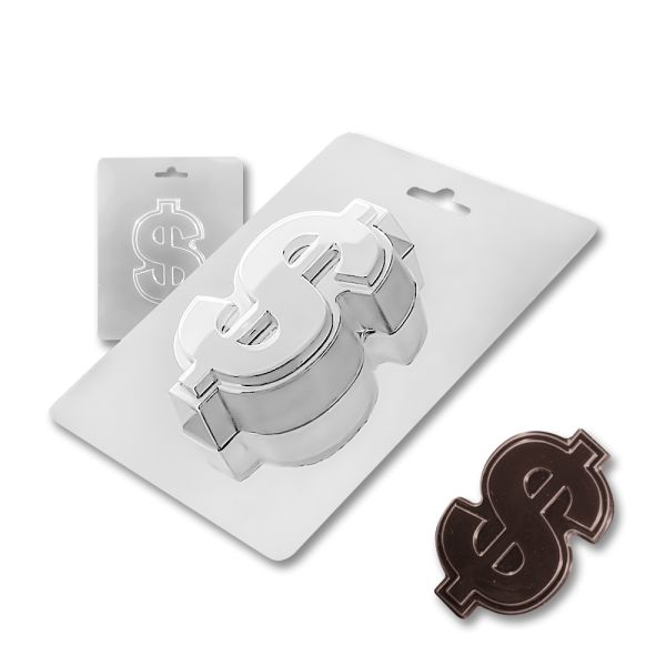 Plastic chocolate mould American dollar, A-00065