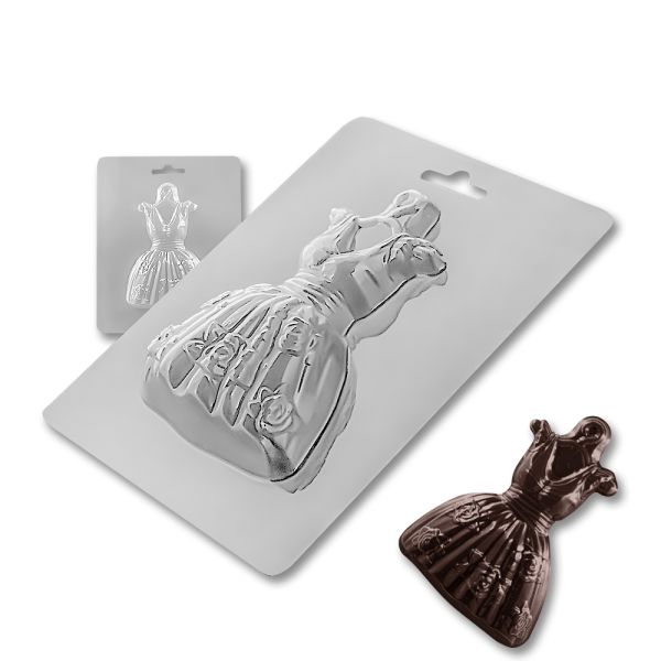 Plastic chocolate mould Dress, A-00066