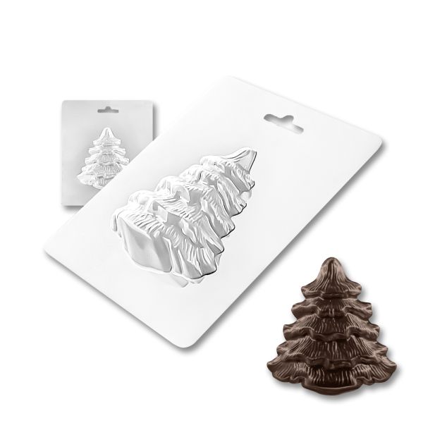 Plastic chocolate mould Christmas tree, A-00075