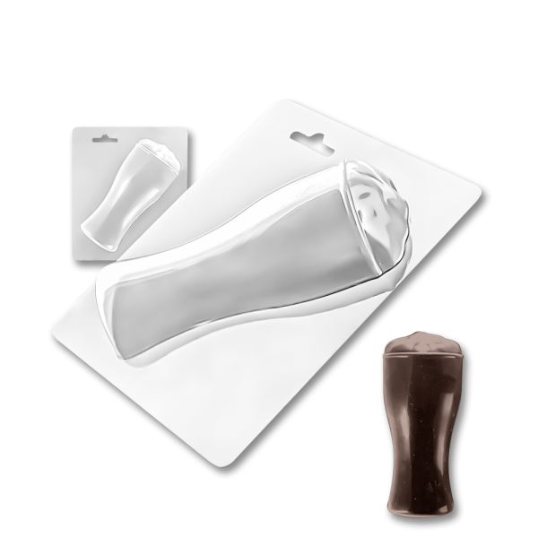 Plastic chocolate mould Glass of beer, A-00076