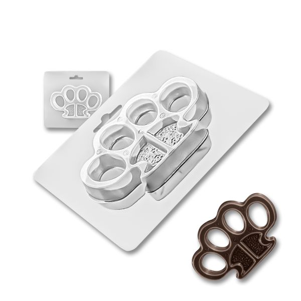 Plastic chocolate mould Brass knuckles, A-00078