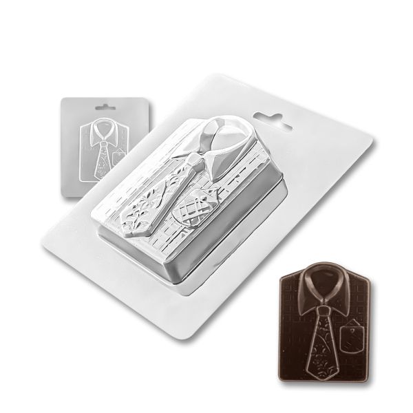 Plastic chocolate mould Suit with a tie, A-00081