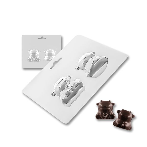 Plastic chocolate mould Small cow, A-00087