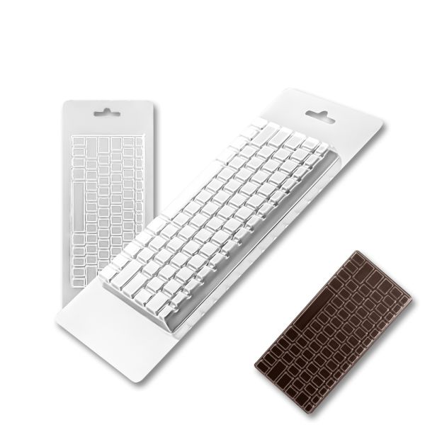 Plastic chocolate mould Keyboard, B-00034