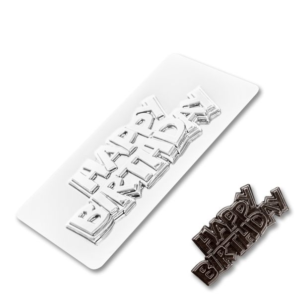 Plastic chocolate mould HAPPY BIRTHDAY, B-00035
