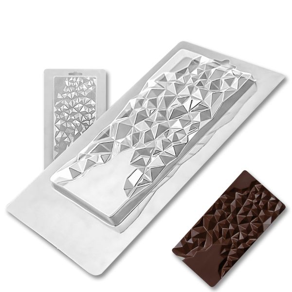 Plastic chocolate mould Broken chocolate bar, C-00003