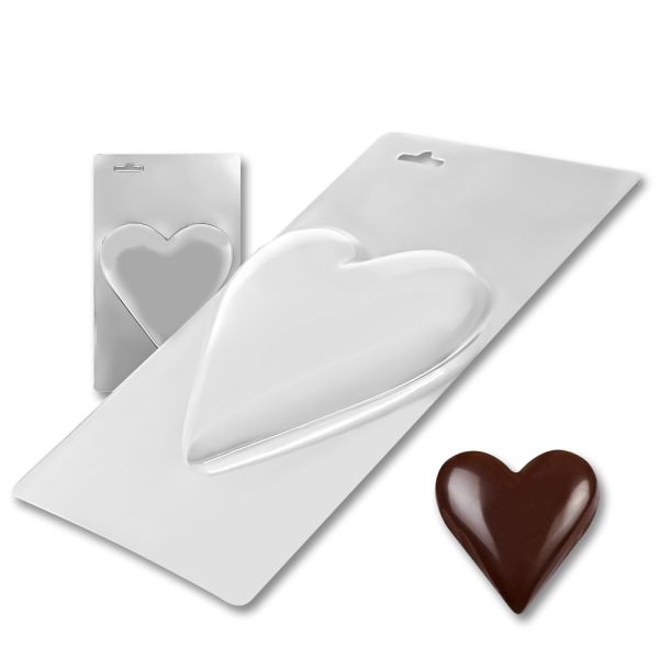 C-00005 - תבנית פלסטיק לשוקולד לב גדול