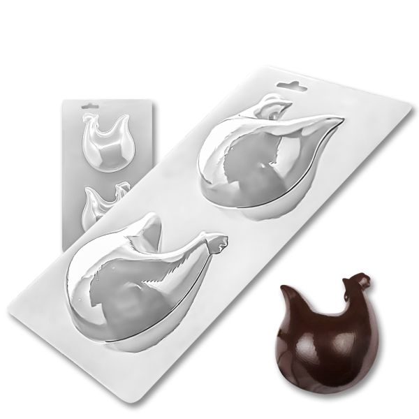 Plastic chocolate mould Easter Chicken, C-00023
