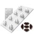 Plastic chocolate mould Lips mini size, C-00039