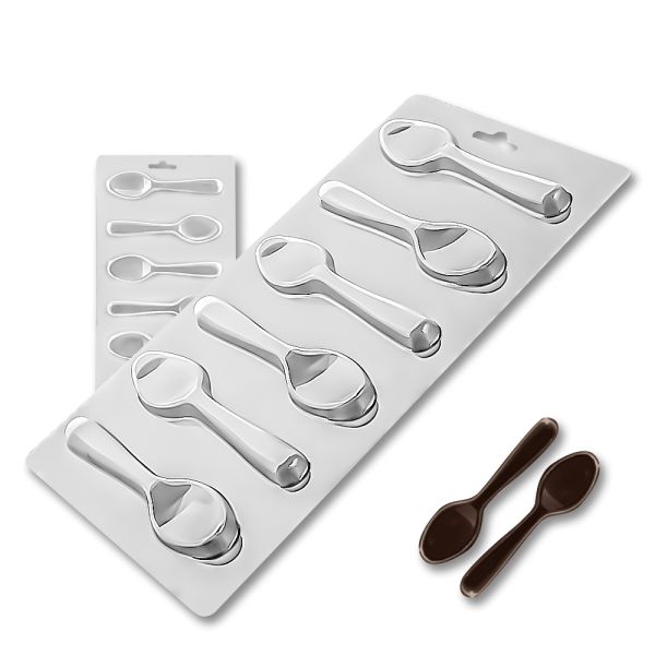 Plastic chocolate mould Spoons 6 pcs, C-00071