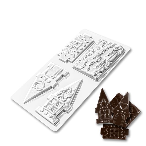 Plastic chocolate mould Fairy house, C-00077