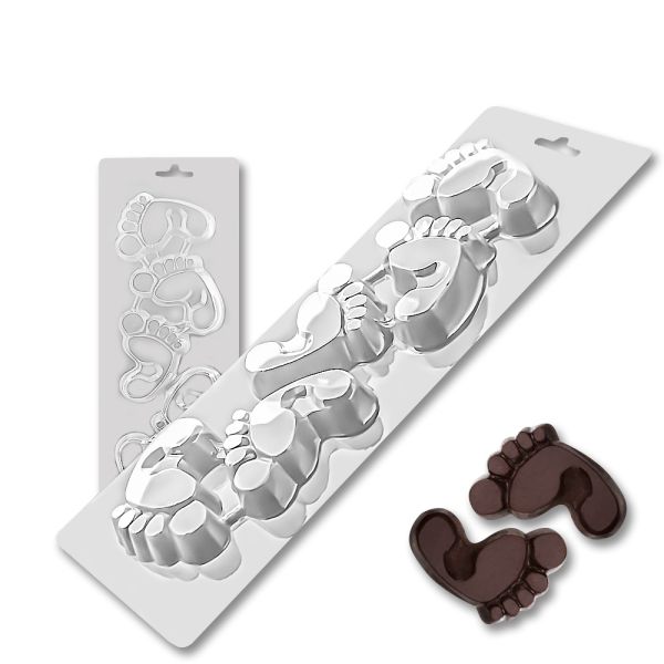 Plastic chocolate mould Baby's footprint, D-00013