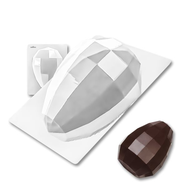 Plastic chocolate mould Easter Egg in squares 20 cm, E-00008