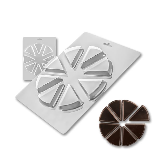 Plastic chocolate mould Pizza, E-00009