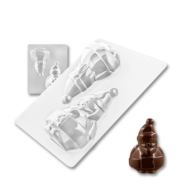 Plastic chocolate mould Santa Claus, E-00019