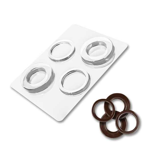 Plastic chocolate mould Ring for desserts, E-00026