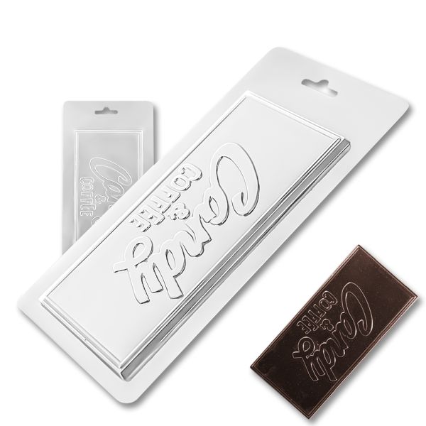 Plastic chocolate mould Your logo, design, graphics, P-00001